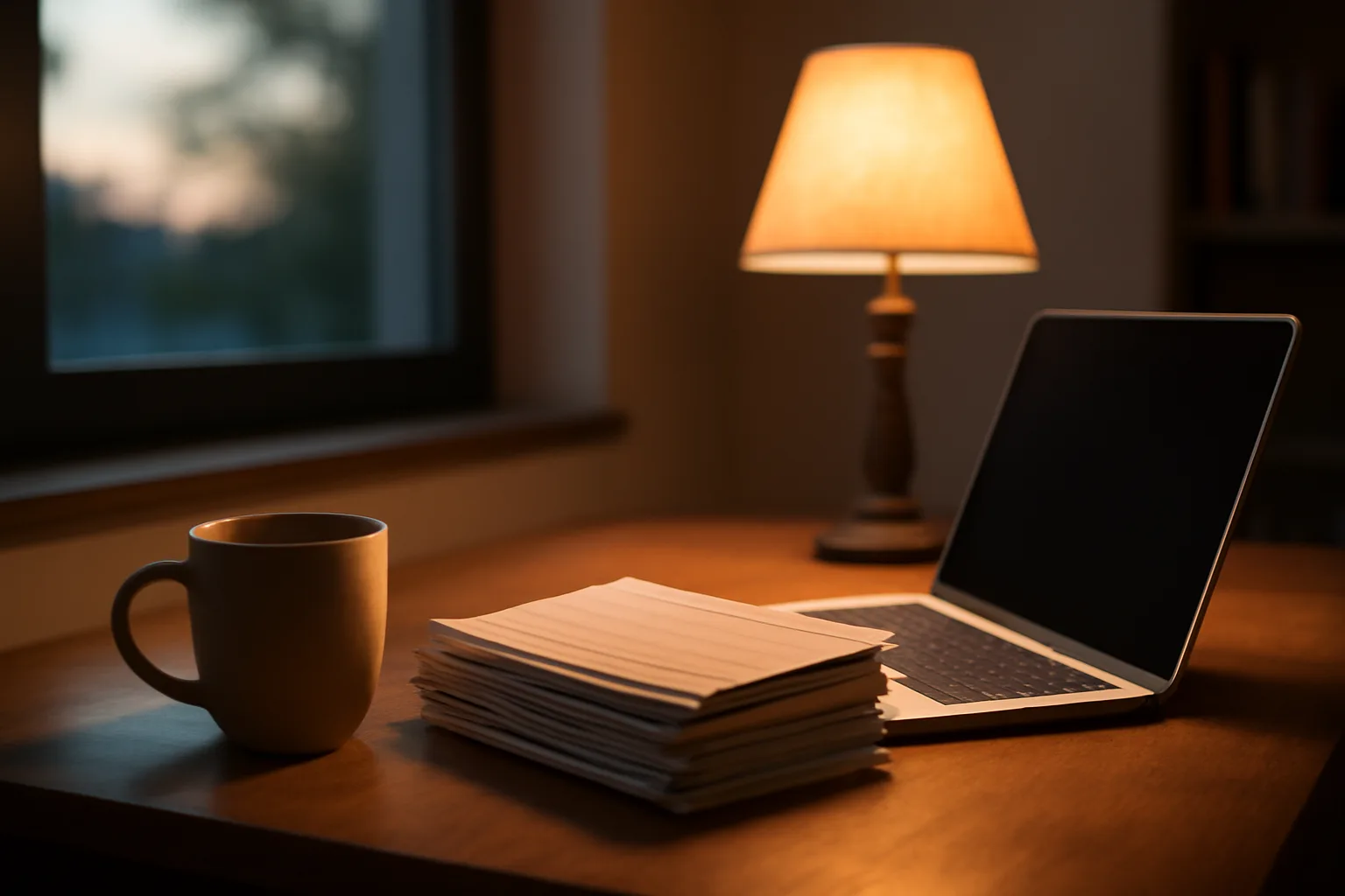 Home desk setup for filing IRS Form 990-N with laptop and paperwork