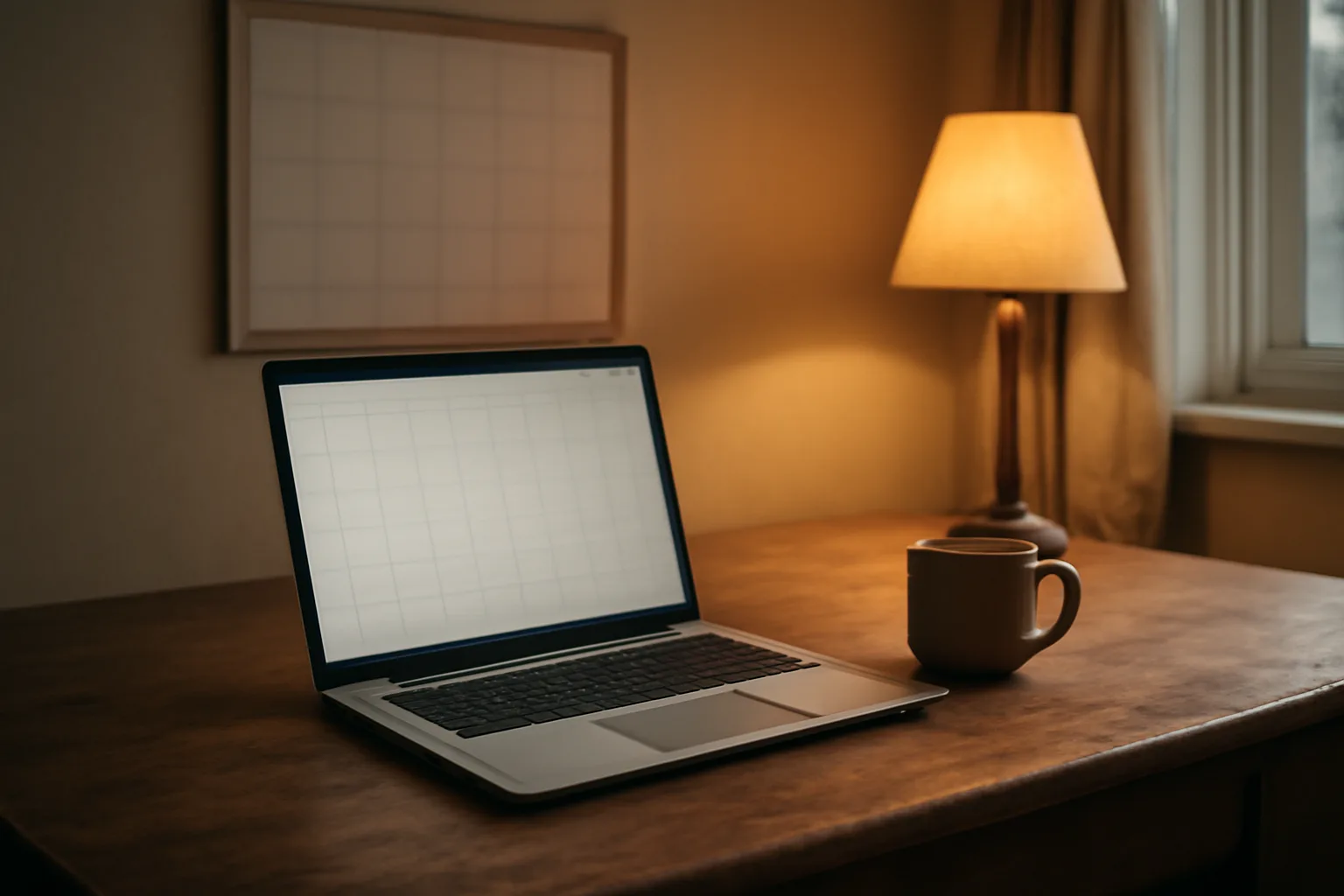 Volunteer treasurer's desk with laptop and calendar, evoking late Form 990-N filing deadlines
