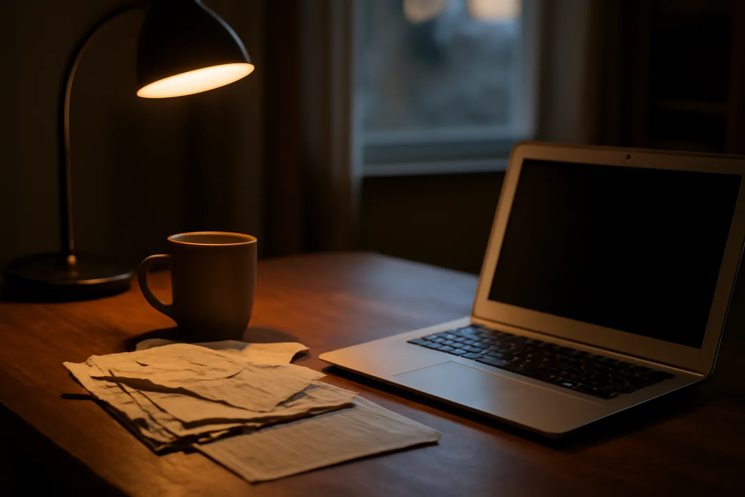 Volunteer treasurer's desk with laptop and receipts while reviewing tax form 990 filings